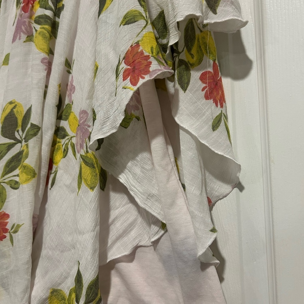 Zac & Rachel White Floral Blouse Size L - Picture 6 of 6